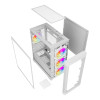 Vida Zephyr V2 Micro-ATX ARGB Tempered Glass Gaming PC Case - White