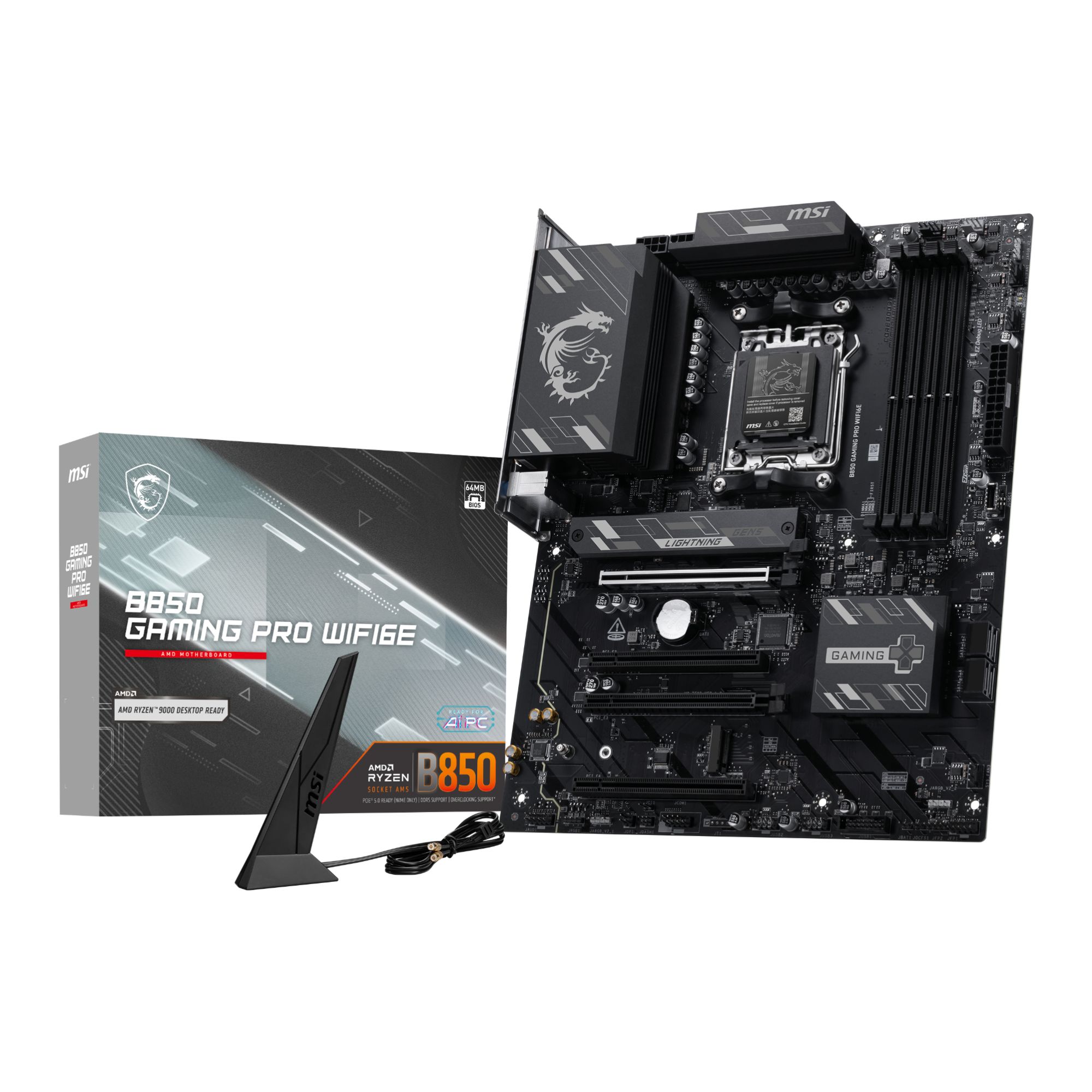 MSI B850 GAMING PRO WIFI6E AMD B850 ATX Socket AM5 Motherboard