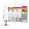 Osram Base Classic B40 5.7 Watt E14 Warm White Frosted LED Bulb - Triple Pack