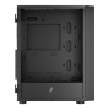 1st Player Go6-BK-4FS1 Tempered Glass Mid Tower Gaming Case - Black with RGB Fans