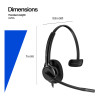 Poly Mission 415 Wired On-Ear Foam Headset - Black