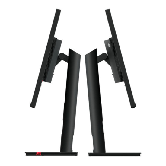 Top view of Lenovo ThinkVision T32h-30 displaying minimalistic design and Quad HD display
