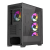 Vida Zephyr V2 Micro-ATX ARGB Tempered Glass Gaming PC Case - Black