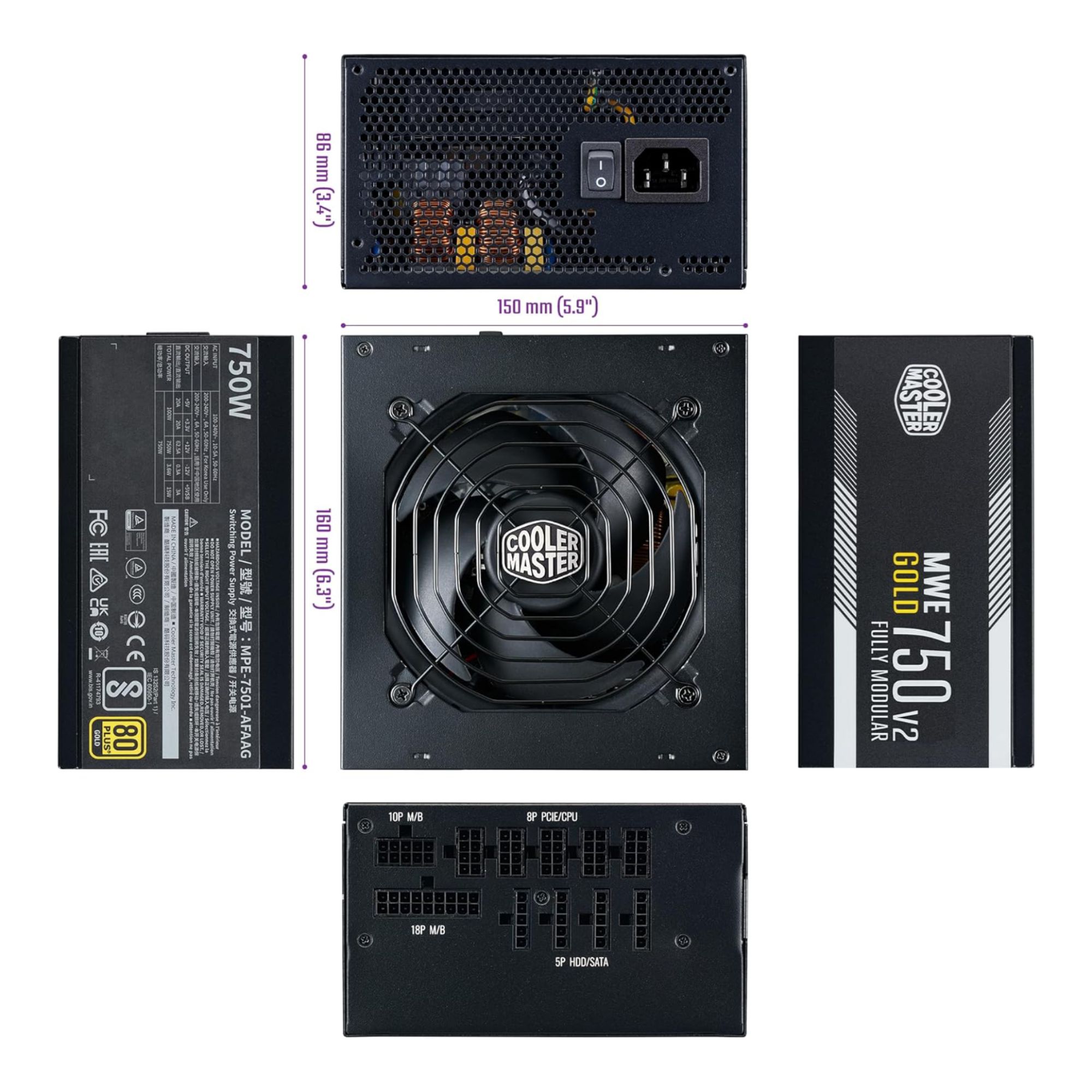 Cooler Master MWE Gold 750 V2 PSU 750W