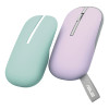 ASUS Marshmallow MD100 1600 DPI Wireless Optical Mouse - Lilac Purple w/ Brave Green Cover