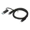 Lenovo Hybrid USB-C 20V/5A 100W with USB-A 5V/1.5A 7.5W 24 pin 10Gb/s 1m Data Transfer Cable