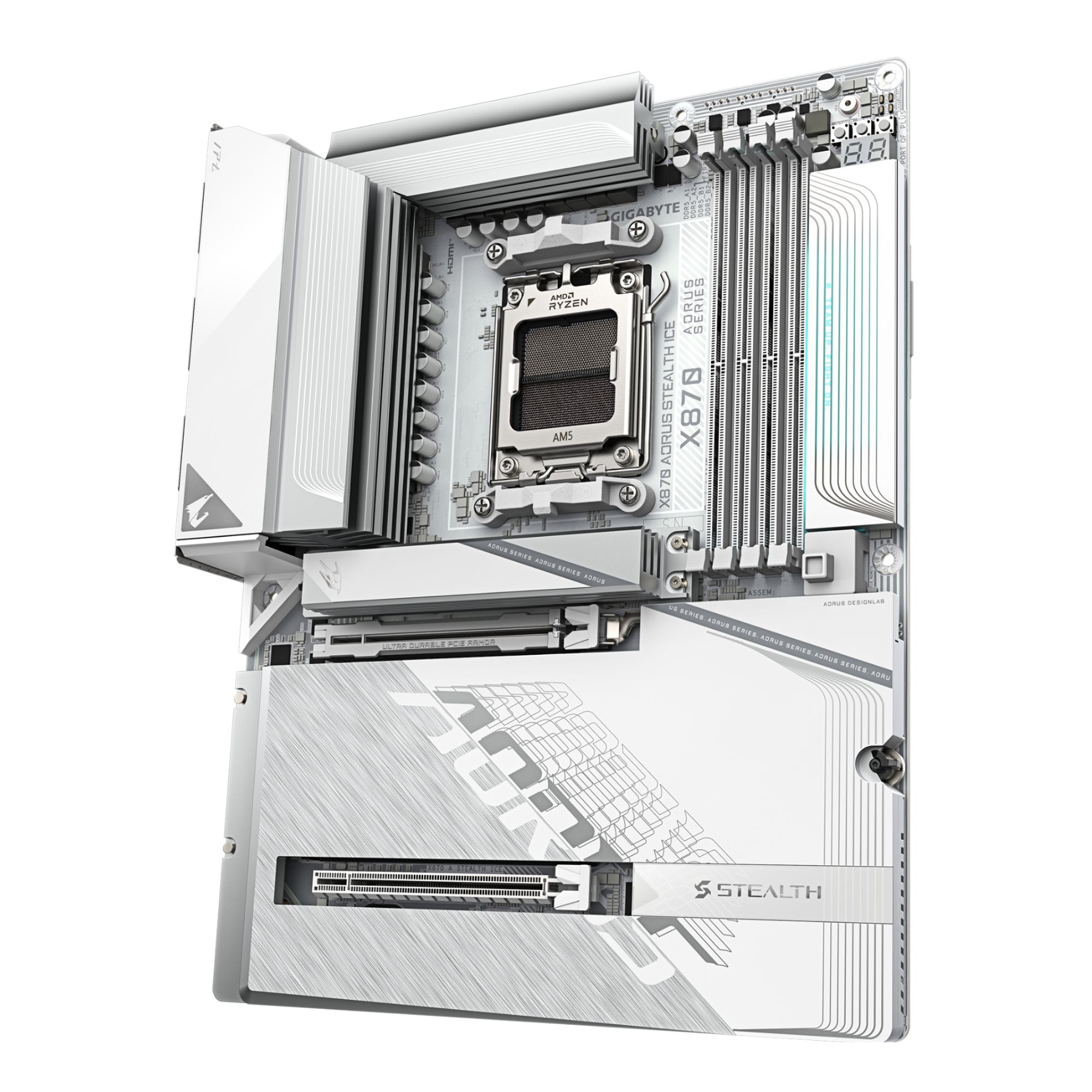 【新品未開封】GIGABYTE X870 AORUS STEALTH ICE GIGABYTE X870 AM5 X870 ATX Motherboard