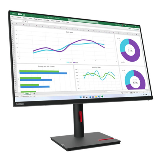 Lenovo ThinkVision T32h-30 with USB-C connectivity for modern and easy connections

