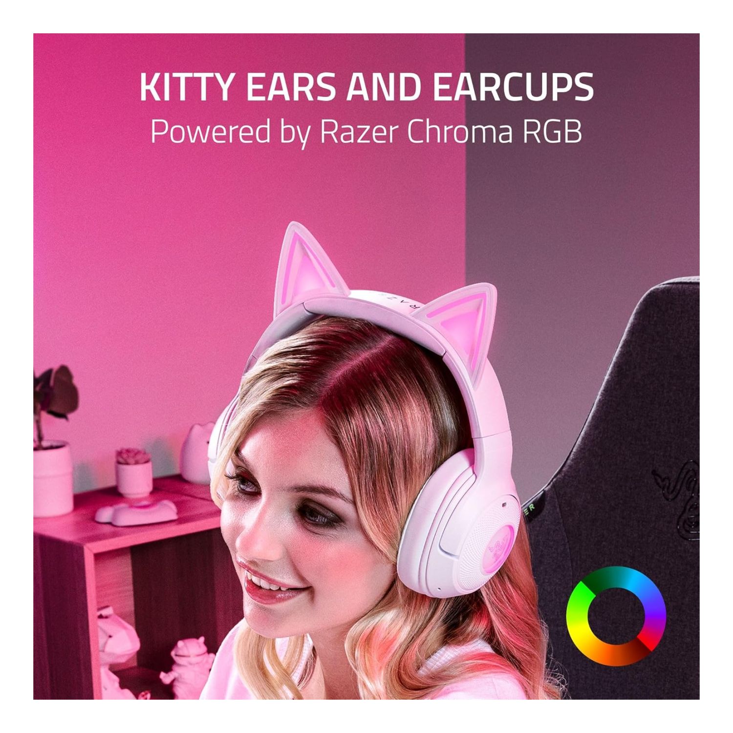 Razer Kraken Kitty V2 BT Wireless Gaming Headset- White