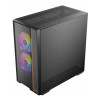 Antec Flux Rear Wood Tempered Glass Mid Tower Gaming PC Case - Black
