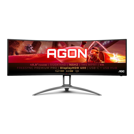 AOC AGON AG493UCX2 49-inch curved Quad HD gaming monitor with 4ms response
