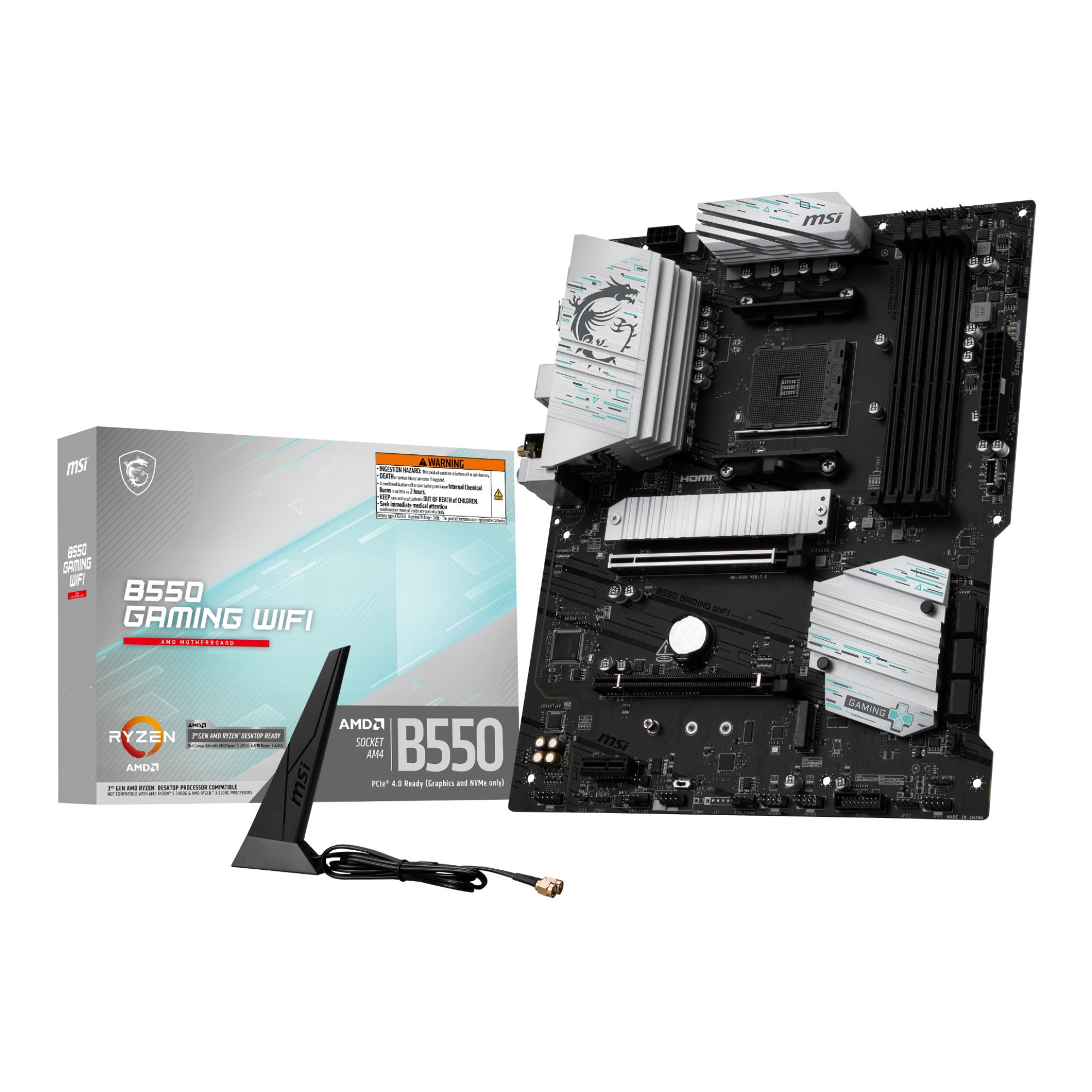 MSI B550 GAMING WIFI AMD B550 ATX Socket AM4 Board