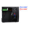 CiT Elite Micro-ATX PC Case with 500W Power Supply - Black