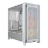 Corsair FRAME 4000D RS ARGB Tempered Glass Mid Tower Gaming PC Case - White