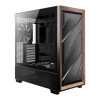 Antec Flux Wood Tempered Glass Mid Tower Gaming PC Case - Black