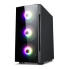 CiT Flash RGB Tempered Glass Micro ATX Gaming PC Case - Black