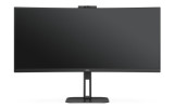 AOC V5 CU34V5CW/BK 34" Wide Quad HD VA LED 1ms Height Adjustable built in Speaker Curved Monitor