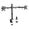 Neomounts FPMA-D550DBLACK 10-32" Full Motion Desk Mount Clamp & Grommet Dual Monitor Arm - Black