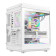 GameMax Hype ATX RGB Tempered Glass Mid Tower Gaming PC Case - White