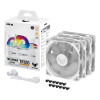 ASUS TUF Gaming TR120 ARGB Reverse 120mm PWM Case Fan White - 3-Pack