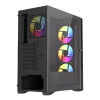 Vida Typhoon ATX ARGB Tempered Glass Gaming PC Case - Black