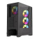 Vida Typhoon ATX ARGB Tempered Glass Gaming PC Case - Black
