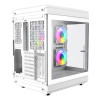 GameMax Hype ATX RGB Tempered Glass Mid Tower Gaming PC Case - White