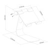 Neomounts DS15-050SL1 Universal Foldable Tablet & Smartphone Up to 11" 90° Tilt Aluminium Stand - Silver