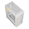 Vida Zephyr V2 Micro-ATX ARGB Tempered Glass Gaming PC Case - White