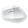 Logitech Lift Vertical RF Wireless Bluetooth Optical 4000 DPI Ergonomic Mouse - White