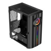 1st Player IS3-BK ARGB Tempered Glass Mid Tower Gaming Case - Black
