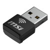 MSI AX 1800 Nano GUAX18N 1201 Mbps USB 2.0 Black Adapter