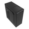 CiT Jet Stream Mid Tower PC Case with Silver Stripe 500W Power Supply - Black
