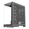 1st Player MIKU Mi8 7x ARGB Fans Tempered Glass Mid Tower Gaming PC Case - Black