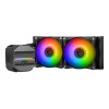MSI Mag Coreliquid M240 with sleek black radiator and durable cooling components.
