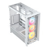 Corsair FRAME 4000D RS ARGB Tempered Glass Mid Tower Gaming PC Case - White