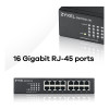 Zyxel GS1100-16-GB0103F Rack Mountable Unmanaged 16 x Gigabit Ethernet RJ45 Network Switch