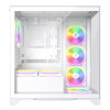 1st Player MIKU Mi8 7x ARGB Fans Tempered Glass Mid Tower Gaming PC Case - White
