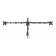 Neomounts FPMA-D550D3BLACK 10-27" Full Motion Desk Mount Clamp & Grommet Triple Monitor Arm - Black