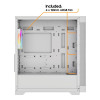 Vida Zephyr V2 Micro-ATX ARGB Tempered Glass Gaming PC Case - White