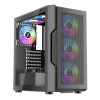 1st Player Trilobite T7-P-BK Tempered Glass Mid Tower Gaming Case - Black