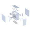 ASUS Prime AP303 Mesh Panel Mid-Tower PC Case - White
