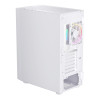 1st Player Go6-WH-4FS1 Tempered Glass Mid Tower Gaming Case - White with RGB Fans