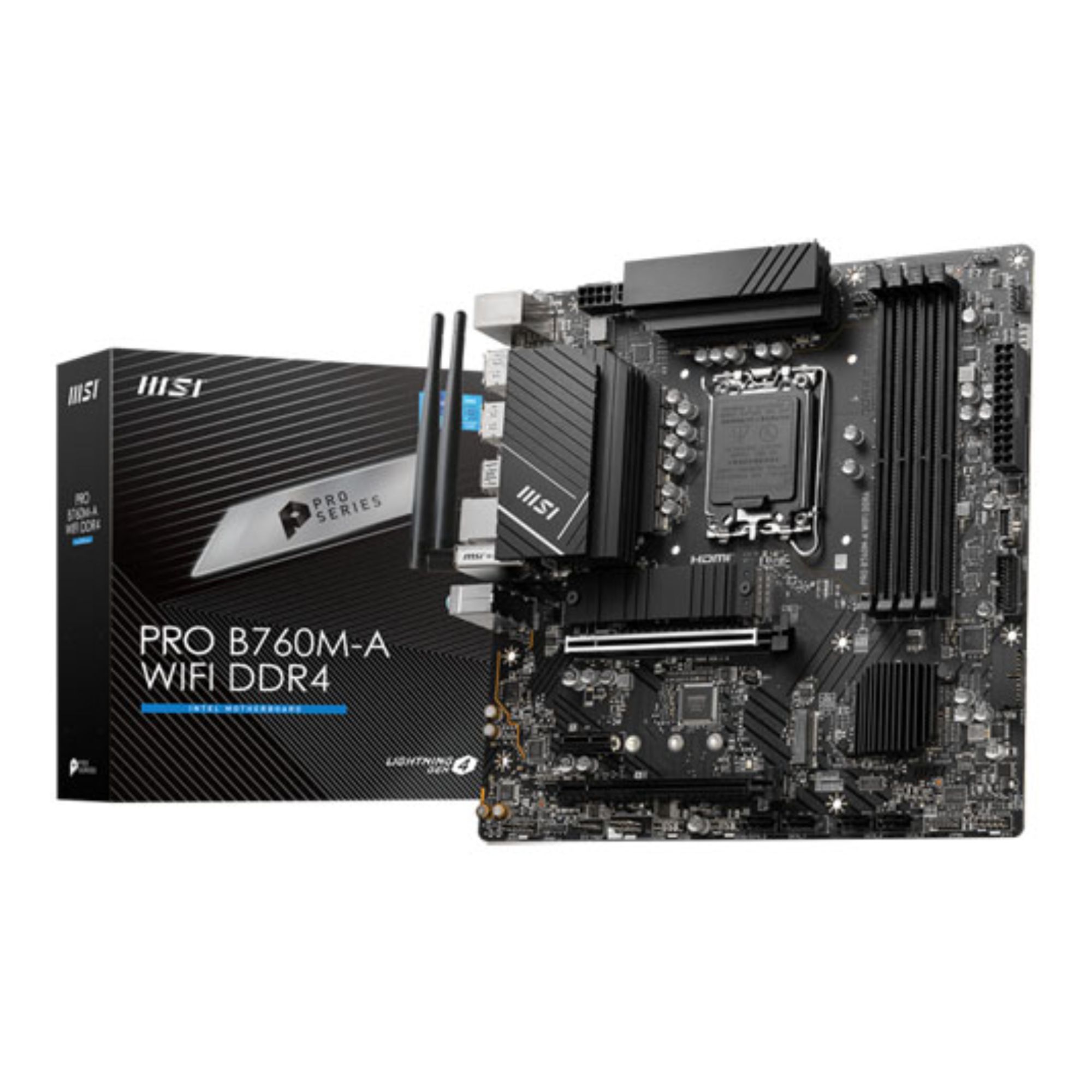MSI B760 PRO B760M-A WIFI Intel 1700 DDR4 microATX Board MSI B760 PRO B760M-A WIFI Intel 1700 DDR4 microATX Board