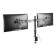 Neomounts FPMA-D550DBLACK 10-32" Full Motion Desk Mount Clamp & Grommet Dual Monitor Arm - Black