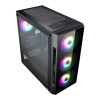 CiT Flash RGB Tempered Glass Micro ATX Gaming PC Case - Black