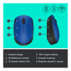 Logitech M170 RF Wireless Optical 1000 DPI Mouse - Blue