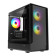 CiT Level 5 Tempered Glass Micro-ATX Mesh Gaming PC Case with 3 x ARGB Fans - Black
