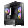 Antec CX500M ARGB Tempered Glass Mini Tower Gaming PC Case - Black