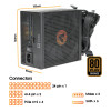 Vida Heracles 650W ATX 80 Plus Bronze Fully Wired PSU Power Supply - Black